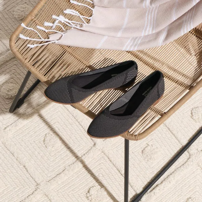 Toms Flats and Loafers Jutti Neat Flat Black Knit 8211 Women Toms Flats and Loafers Jutti Neat Flat Black Knit 8211 Women