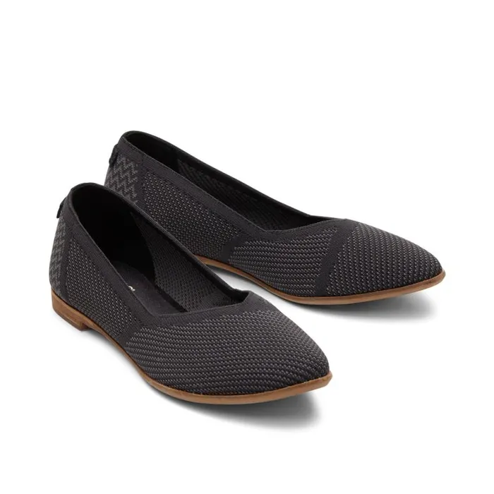 Toms Flats and Loafers Jutti Neat Flat Black Knit 8211 Women Toms Flats and Loafers Jutti Neat Flat Black Knit 8211 Women