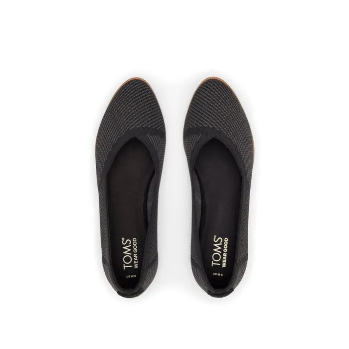 Toms Flats and Loafers Jutti Neat Flat Black Knit 8211 Women Toms Flats and Loafers Jutti Neat Flat Black Knit 8211 Women