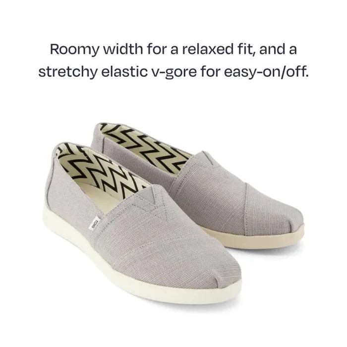 Toms Slip Ons Alpargata Plus Drizzle Grey Heritage Canvas 8211 Women Toms Slip Ons Alpargata Plus Drizzle Grey Heritage Canvas 8211 Women
