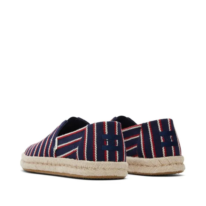 Toms Slip Ons Alpargata Rope 20 Espadrille Navy Woven Stripes 8211 Men Toms Slip Ons Alpargata Rope 20 Espadrille Navy Woven Stripes 8211 Men