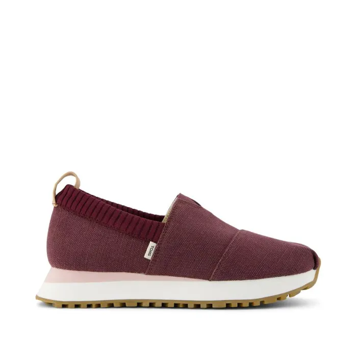 Toms Slip Ons Resident 20 Sneaker Burgundy Heritage Canvas 8211 Women