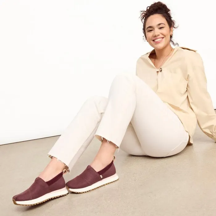 Toms Slip Ons Resident 20 Sneaker Burgundy Heritage Canvas 8211 Women Toms Slip Ons Resident 20 Sneaker Burgundy Heritage Canvas 8211 Women