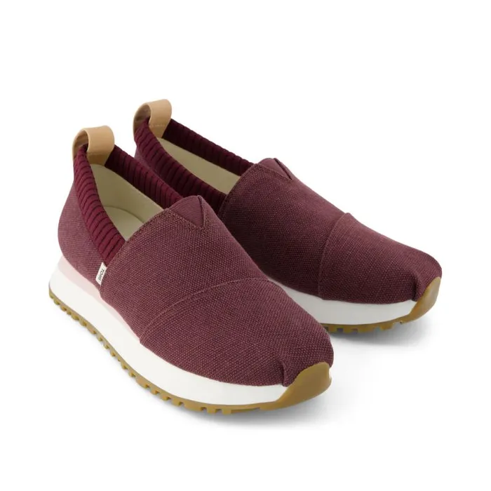 Toms Slip Ons Resident 20 Sneaker Burgundy Heritage Canvas 8211 Women Toms Slip Ons Resident 20 Sneaker Burgundy Heritage Canvas 8211 Women