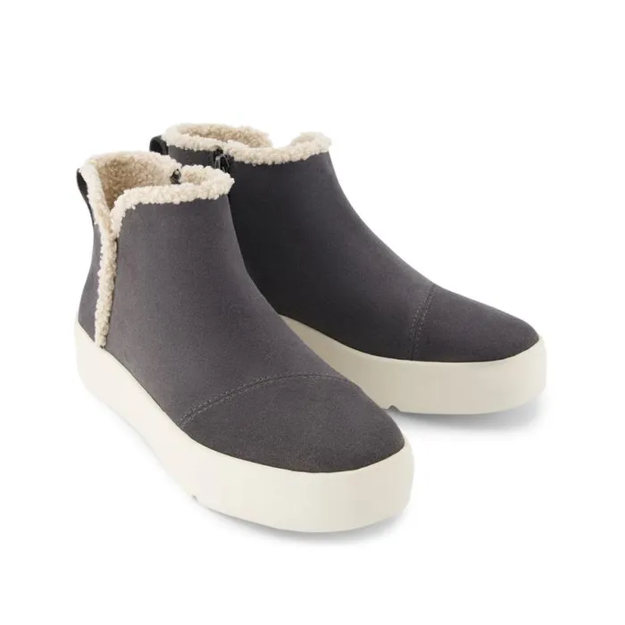 Toms Slip Ons Verona Mid Platform Sneaker Grey Suede Faux Shearling 8211 Women Toms Slip Ons Verona Mid Platform Sneaker Grey Suede Faux Shearling 8211 Women