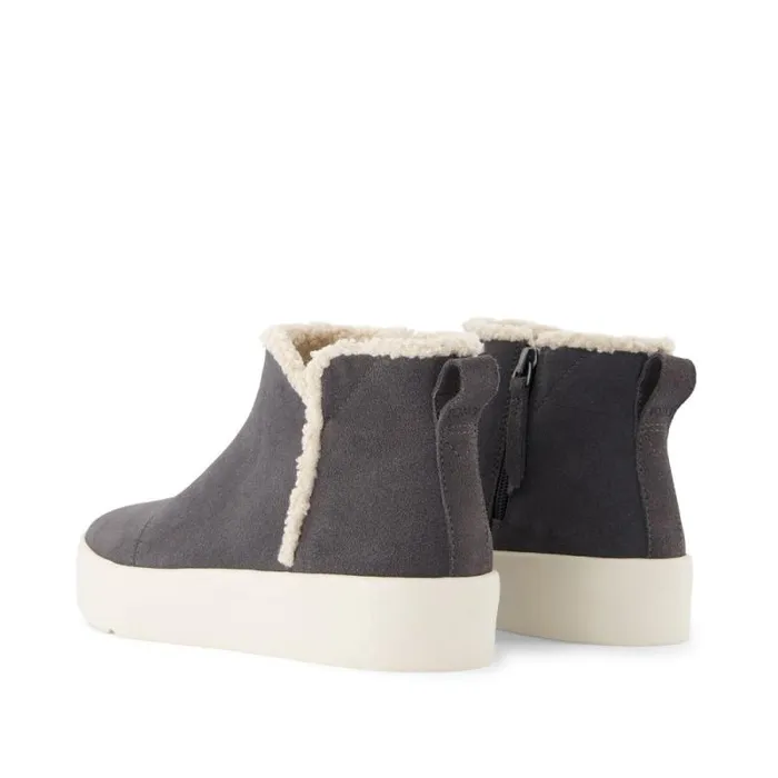 Toms Slip Ons Verona Mid Platform Sneaker Grey Suede Faux Shearling 8211 Women Toms Slip Ons Verona Mid Platform Sneaker Grey Suede Faux Shearling 8211 Women