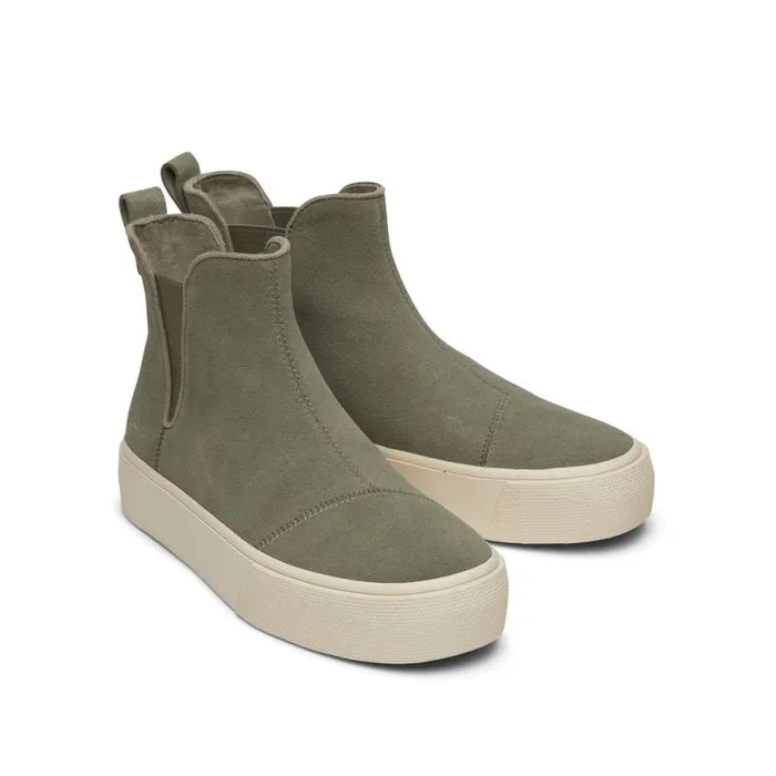 Toms Sneakers Fenix Platform Chelsea Sneaker Vetiver Grey Suede 8211 Women Toms Sneakers Fenix Platform Chelsea Sneaker Vetiver Grey Suede 8211 Women
