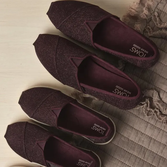 Toms TOMS Classics Alpargata Cloudbound Blackberry Sparkle Glitter 8211 Women Toms TOMS Classics Alpargata Cloudbound Blackberry Sparkle Glitter 8211 Women