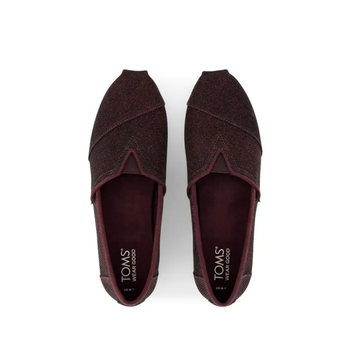 Toms TOMS Classics Alpargata Cloudbound Blackberry Sparkle Glitter 8211 Women Toms TOMS Classics Alpargata Cloudbound Blackberry Sparkle Glitter 8211 Women