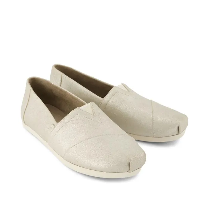 Toms TOMS Classics Alpargata Cloudbound Champagne Metallic Suede 8211 Women Toms TOMS Classics Alpargata Cloudbound Champagne Metallic Suede 8211 Women
