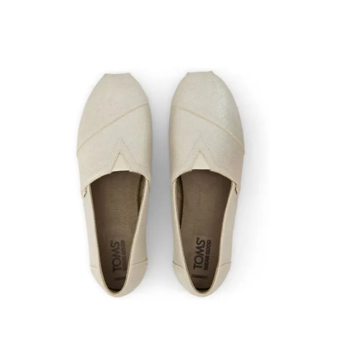 Toms TOMS Classics Alpargata Cloudbound Champagne Metallic Suede 8211 Women Toms TOMS Classics Alpargata Cloudbound Champagne Metallic Suede 8211 Women