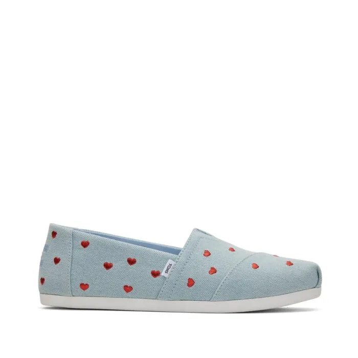 Toms TOMS Classics Alpargata Cloudbound Denim Embroidered Hearts 8211 Women