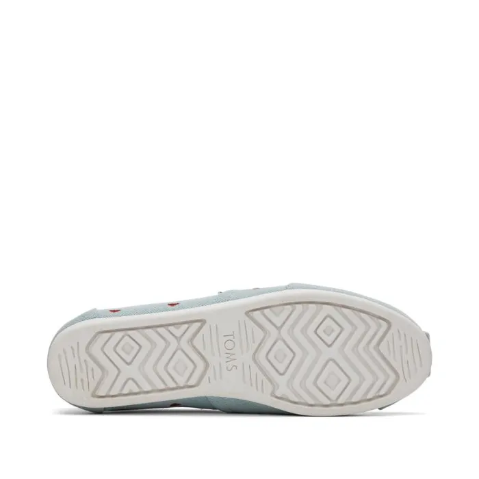 Toms TOMS Classics Alpargata Cloudbound Denim Embroidered Hearts 8211 Women Toms TOMS Classics Alpargata Cloudbound Denim Embroidered Hearts 8211 Women