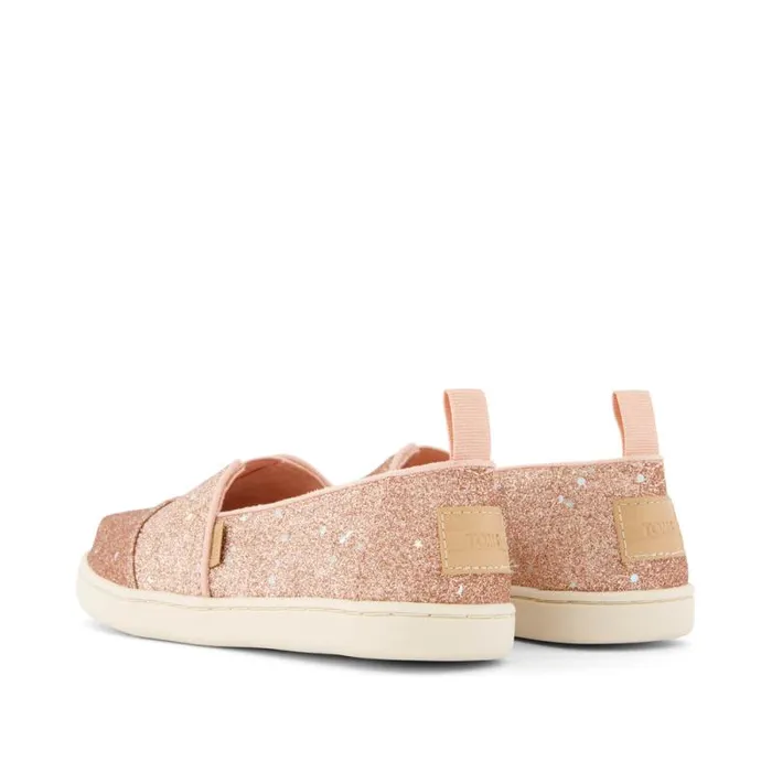 Toms TOMS Classics Alpargata Kids Shoe Cosmic Rose Gold Glitter 8211 KidsWomen Toms TOMS Classics Alpargata Kids Shoe Cosmic Rose Gold Glitter 8211 KidsWomen