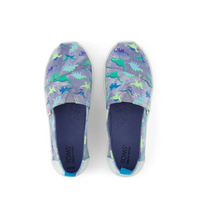 Toms TOMS Classics Alpargata Kids Shoe Dino Print 8211 KidsWomen Toms TOMS Classics Alpargata Kids Shoe Dino Print 8211 KidsWomen
