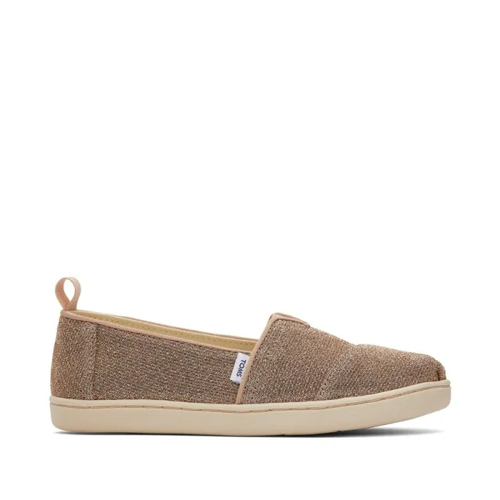 Toms TOMS Classics Alpargata Kids Shoe Gold Sparkle Kni 8211 KidsWomen