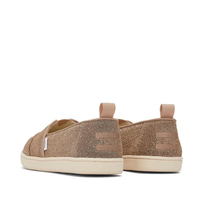 Toms TOMS Classics Alpargata Kids Shoe Gold Sparkle Kni 8211 KidsWomen Toms TOMS Classics Alpargata Kids Shoe Gold Sparkle Kni 8211 KidsWomen