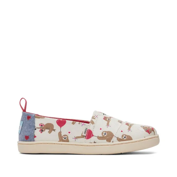 Toms TOMS Classics Alpargata Kids Shoe Valentines Day Sloths 8211 KidsWomen