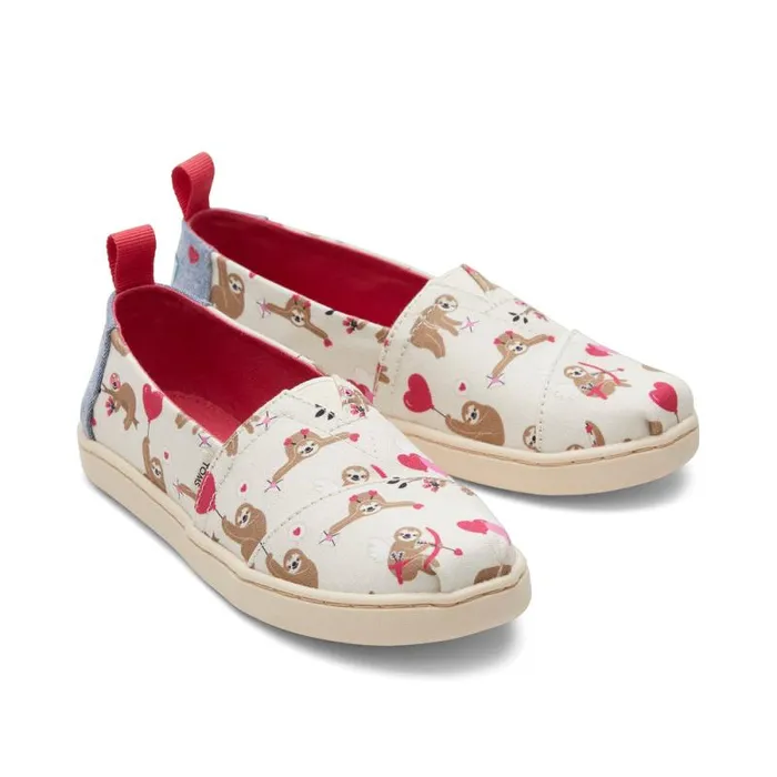 Toms TOMS Classics Alpargata Kids Shoe Valentines Day Sloths 8211 KidsWomen Toms TOMS Classics Alpargata Kids Shoe Valentines Day Sloths 8211 KidsWomen