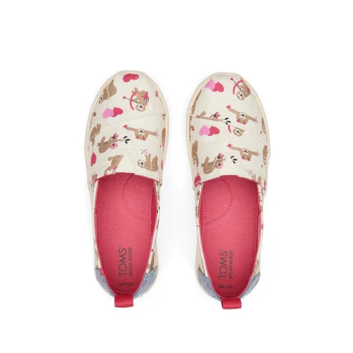 Toms TOMS Classics Alpargata Kids Shoe Valentines Day Sloths 8211 KidsWomen Toms TOMS Classics Alpargata Kids Shoe Valentines Day Sloths 8211 KidsWomen
