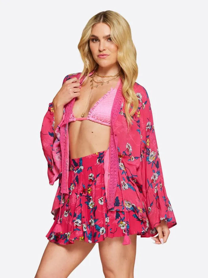 Tops Clothing Jessica Simpson Freya Topper In Flora Mimic