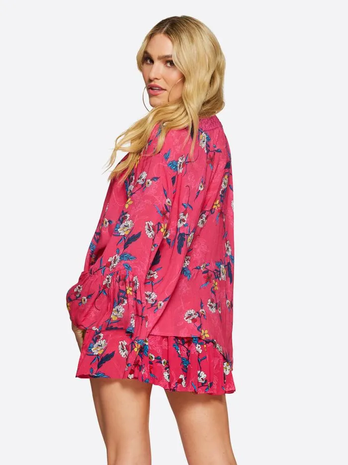 Tops Clothing Jessica Simpson Freya Topper In Flora Mimic