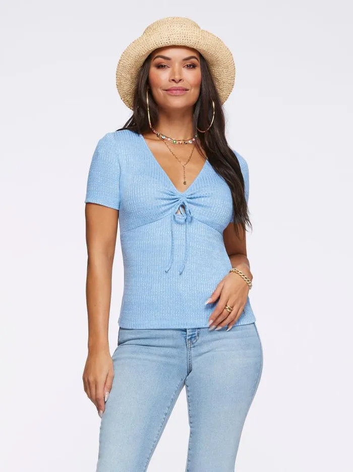 Tops Clothing Jessica Simpson Kendyl Top In Blue Yonder