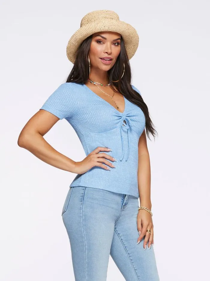 Tops Clothing Jessica Simpson Kendyl Top In Blue Yonder