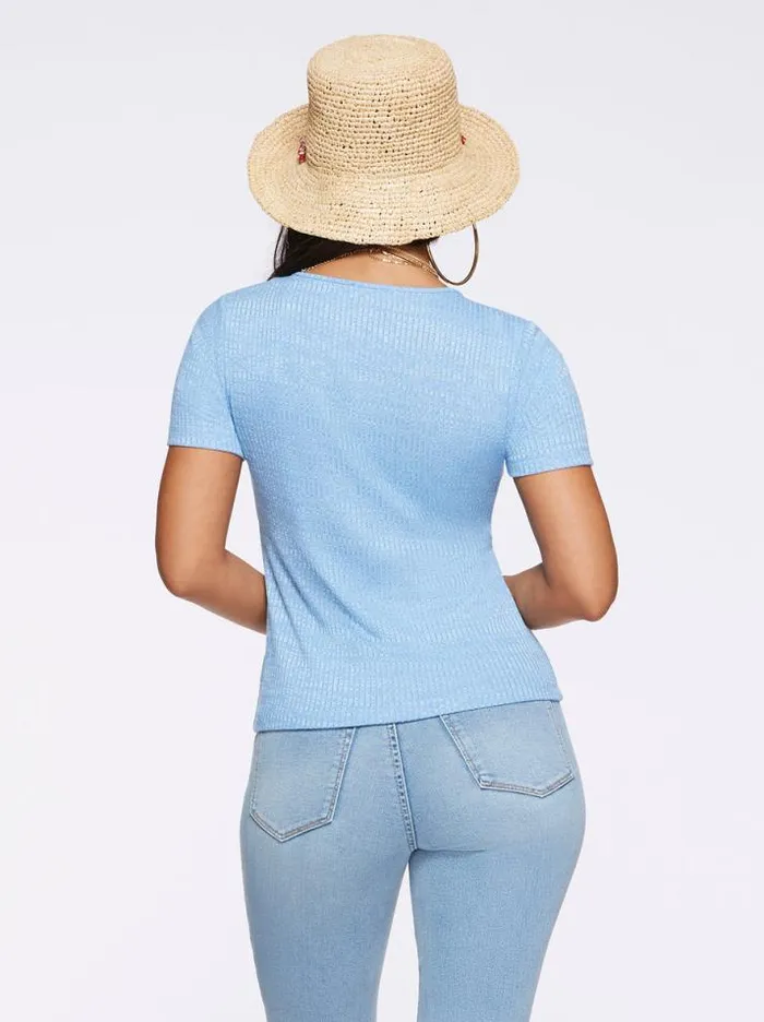 Tops Clothing Jessica Simpson Kendyl Top In Blue Yonder