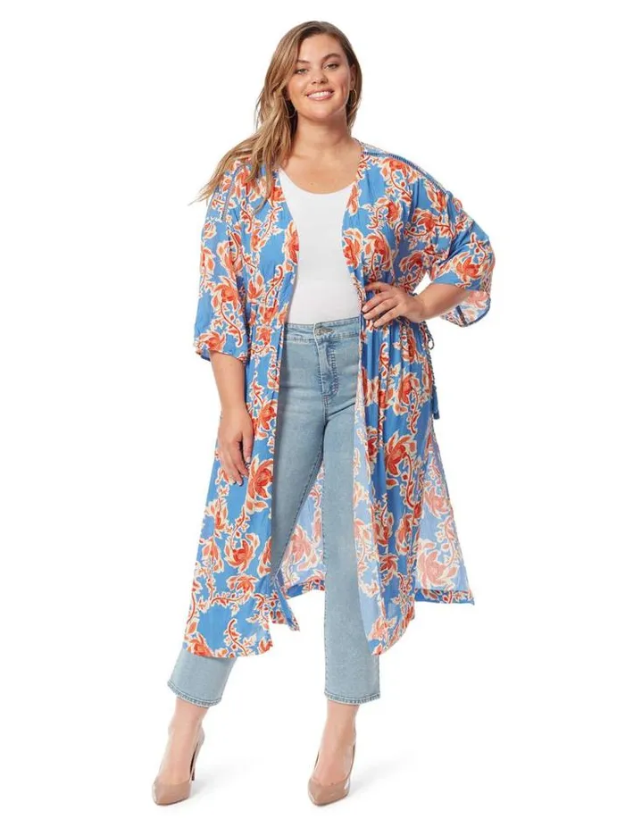 Tops Clothing Jessica Simpson Lailaa Kimono In Defined Botanicals