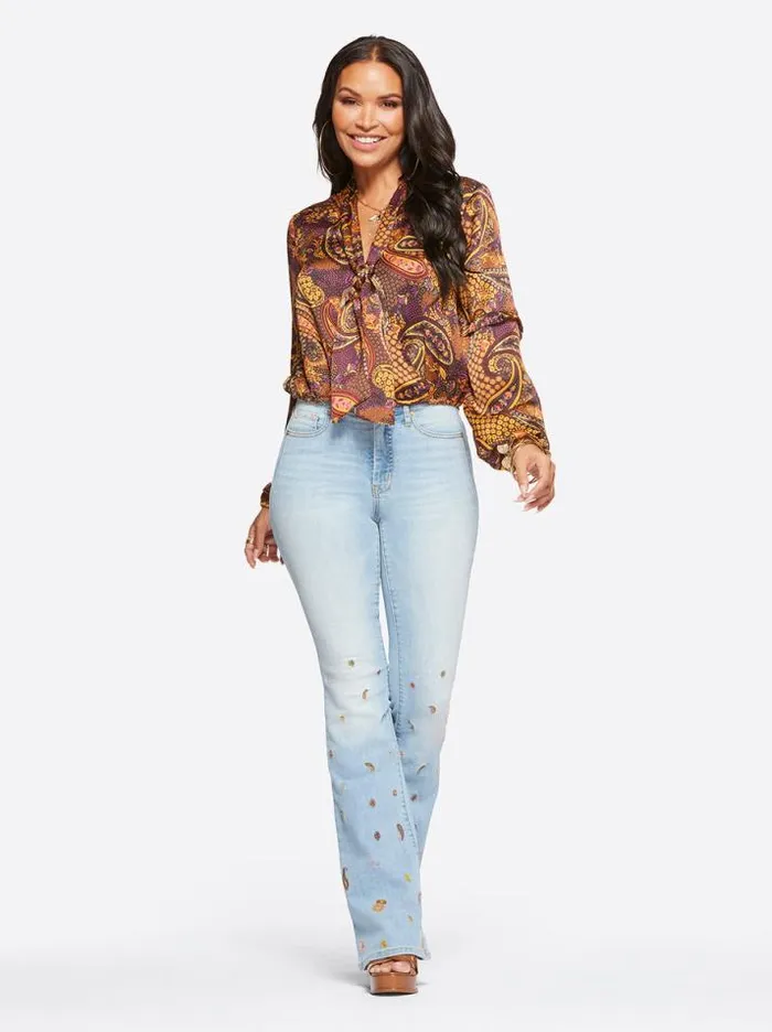 Tops Clothing Jessica Simpson Marisol Top In Paisley Confetti