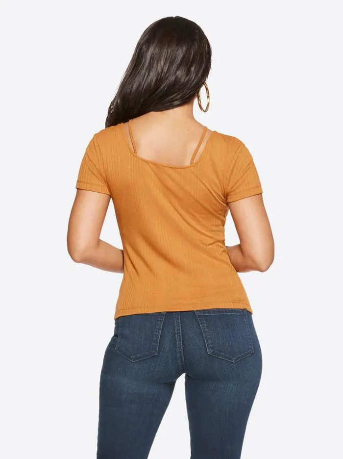 Tops Clothing Jessica Simpson Pippa Top In Glazed Ginger