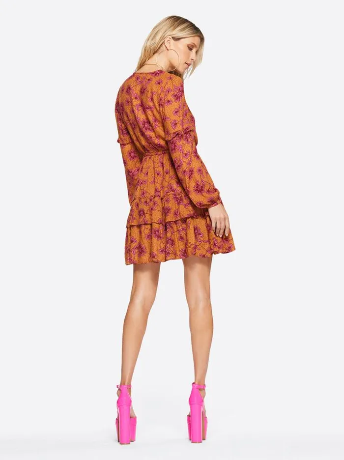 Tops Clothing Jessica Simpson Reina Dress In Botanical Pebbles