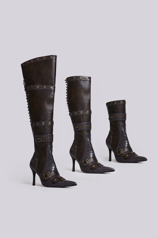 Tops Jaded London Women Shop Destiny 3 in 1 Boot in Brown