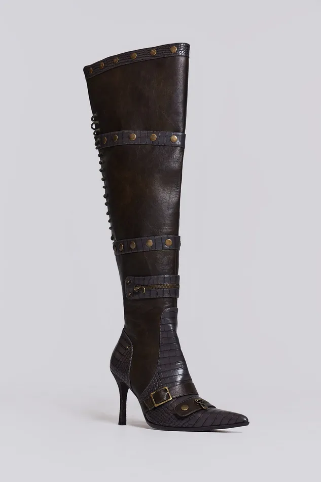 Tops Jaded London Women Shop Destiny 3 in 1 Boot in Brown