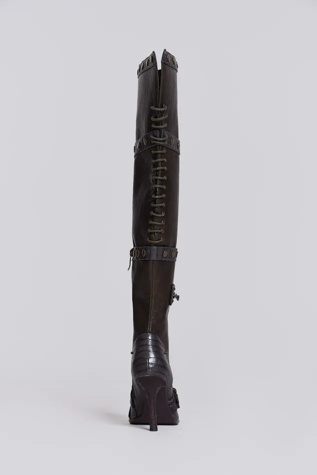 Tops Jaded London Women Shop Destiny 3 in 1 Boot in Brown