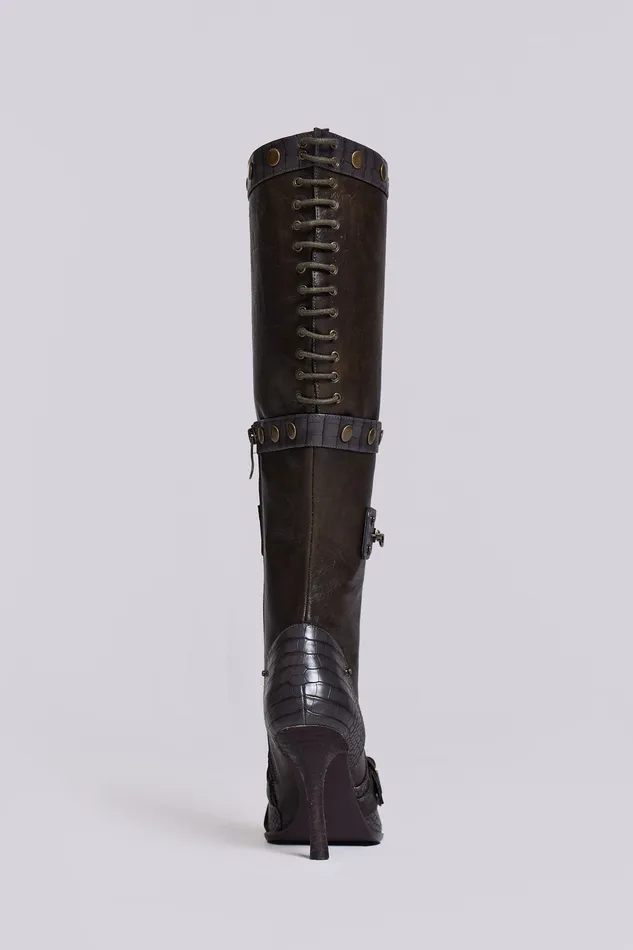 Tops Jaded London Women Shop Destiny 3 in 1 Boot in Brown