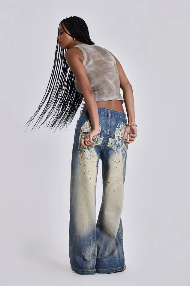 Tops Shop Blue Ethereal Colossus Jeans Jaded London Women