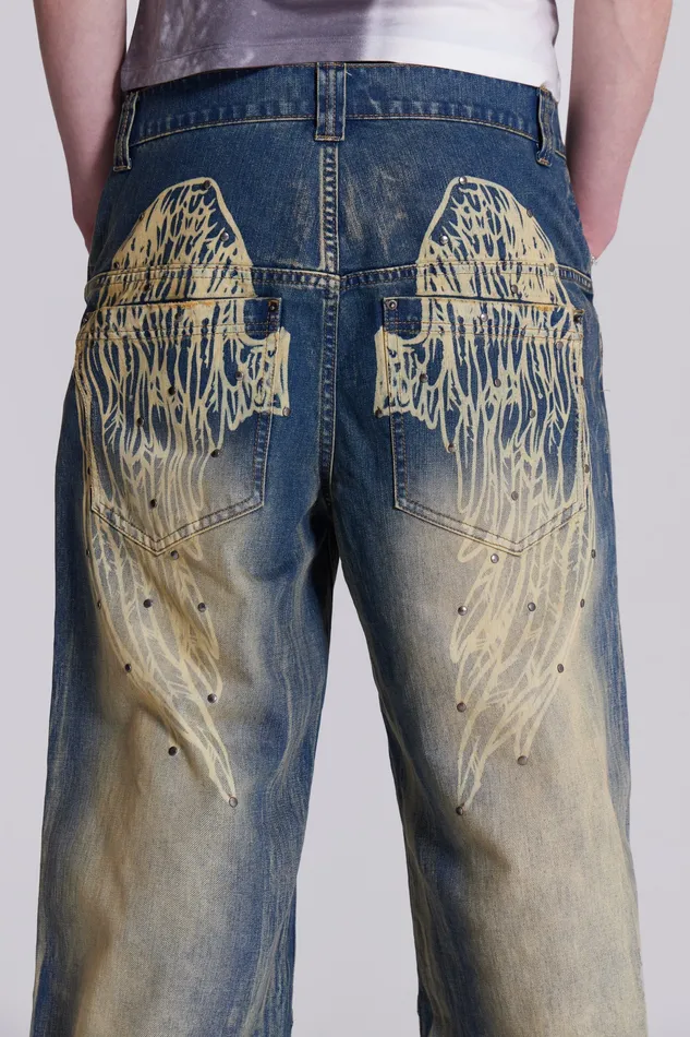 Tops Shop Blue Ethereal Colossus Jeans Jaded London Women
