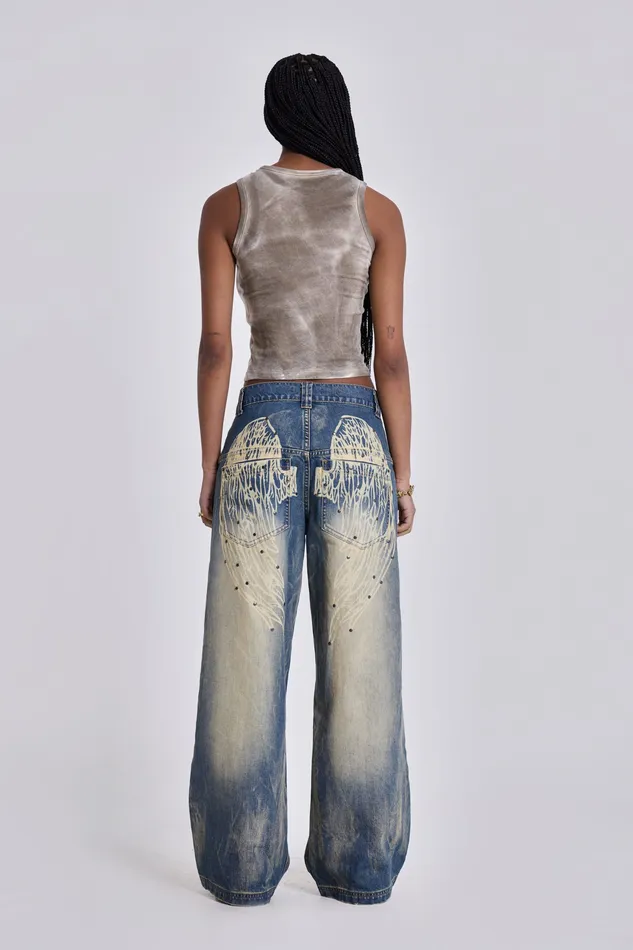 Tops Shop Blue Ethereal Colossus Jeans Jaded London Women
