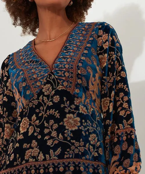Tops Tunics and Blouses Apparel Destiny Devore Tunic Midnight Blue Joebrowns Tops Tunics and Blouses Apparel Destiny Devore Tunic Midnight Blue Joebrowns