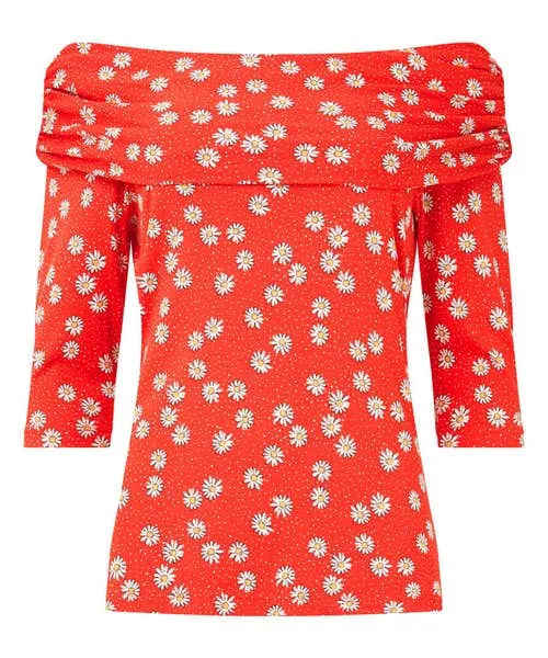 Tops Tunics and Blouses Apparel Ditsy Daisy Bardot Jersey Top Red Joebrowns Tops Tunics and Blouses Apparel Ditsy Daisy Bardot Jersey Top Red Joebrowns