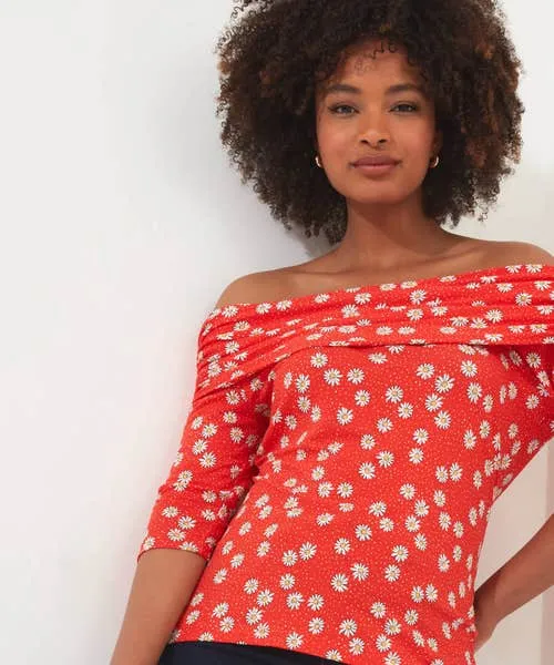Tops Tunics and Blouses Apparel Ditsy Daisy Bardot Jersey Top Red Joebrowns Tops Tunics and Blouses Apparel Ditsy Daisy Bardot Jersey Top Red Joebrowns