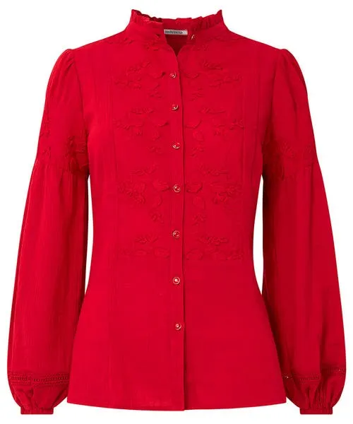 Tops Tunics and Blouses Joebrowns Apparel Patsy Long Sleeve Blouse RedWhite Tops Tunics and Blouses Joebrowns Apparel Patsy Long Sleeve Blouse RedWhite