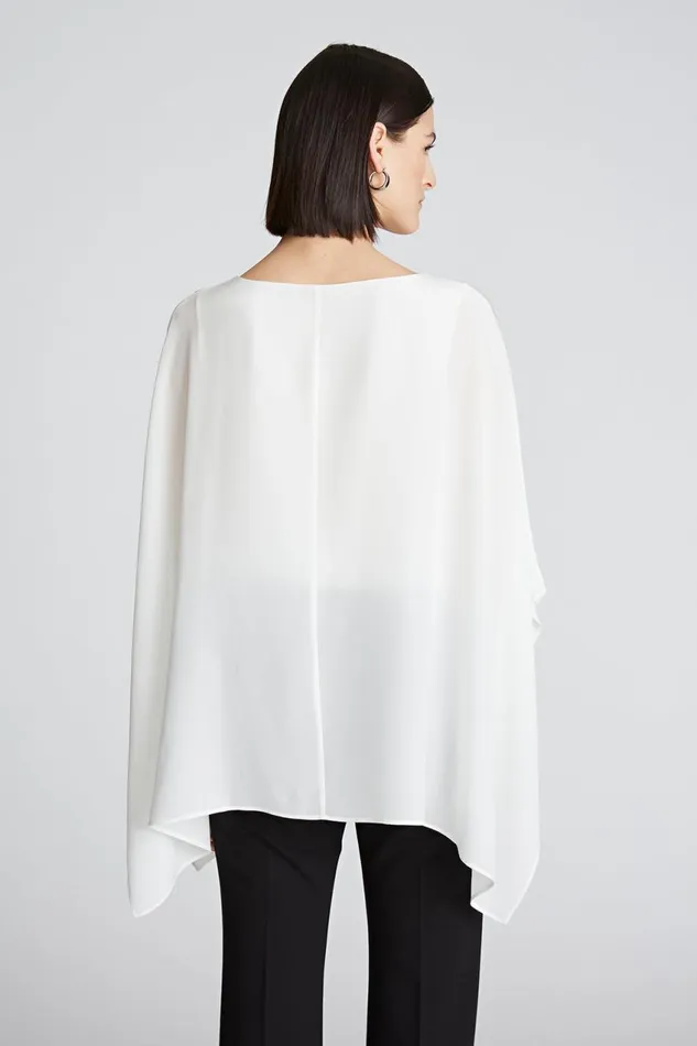 Tops Women Halston Wendy Top In Crepe De Chine Chalk