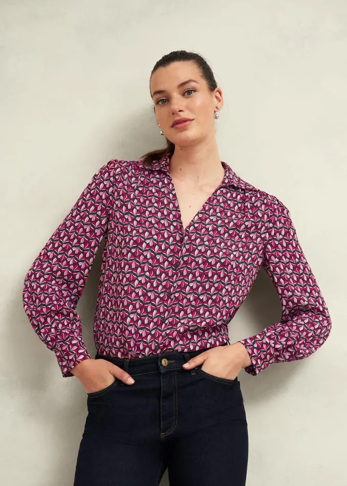 Tops Women HOBBS Abigail Blouse Pink Multi