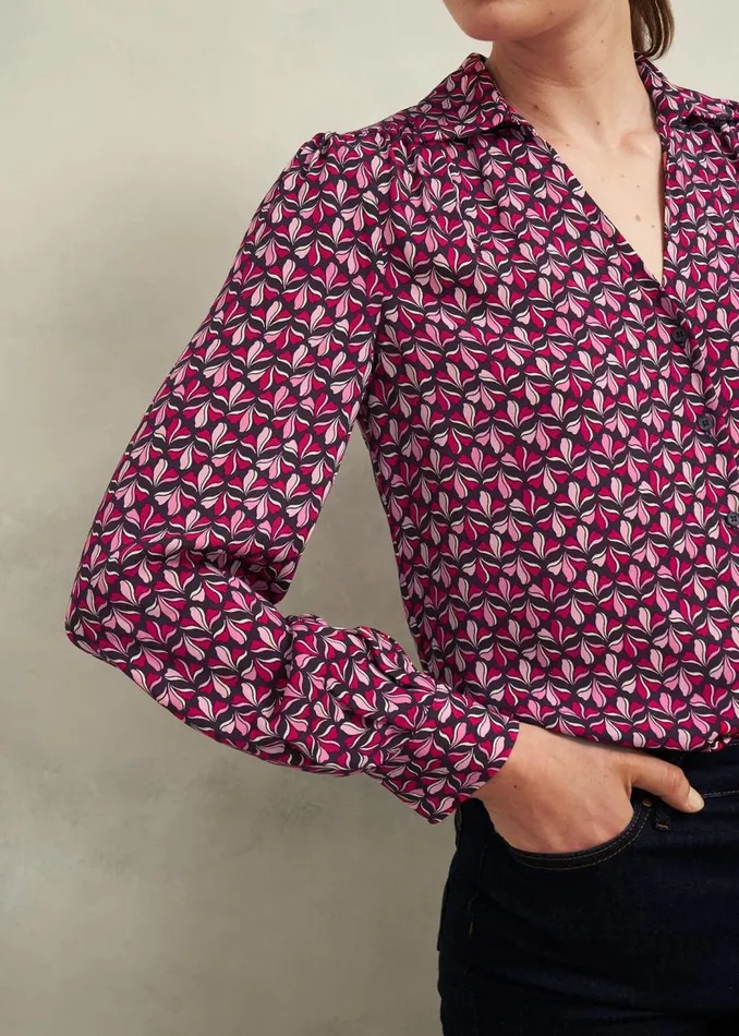 Tops Women HOBBS Abigail Blouse Pink Multi