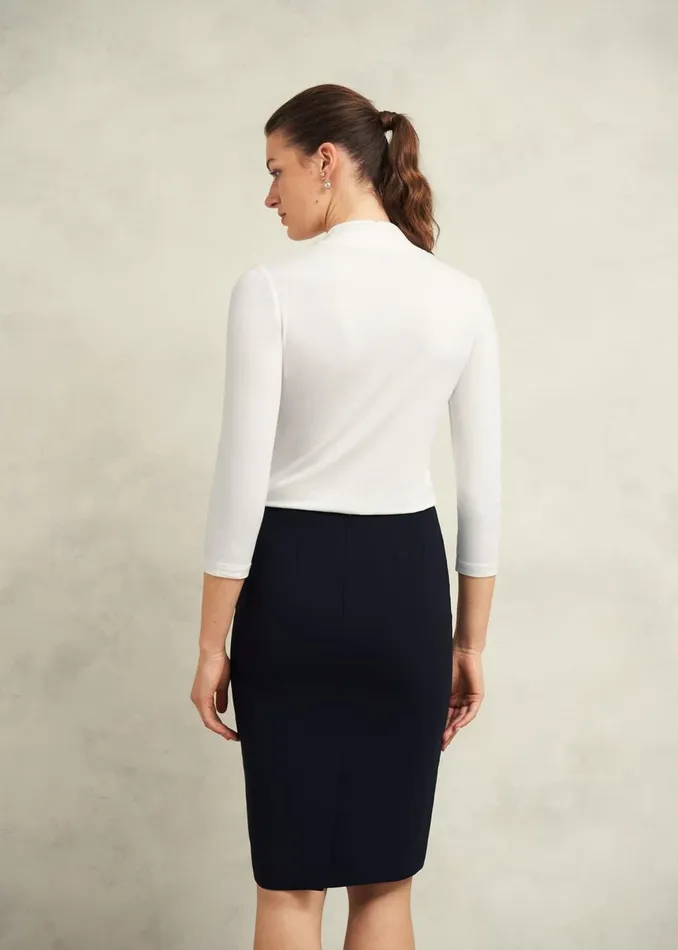Tops Women HOBBS Aimee Double Fronted Top Ivory
