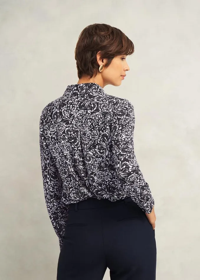 Tops Women HOBBS Astraea Shirt Navy Ivory