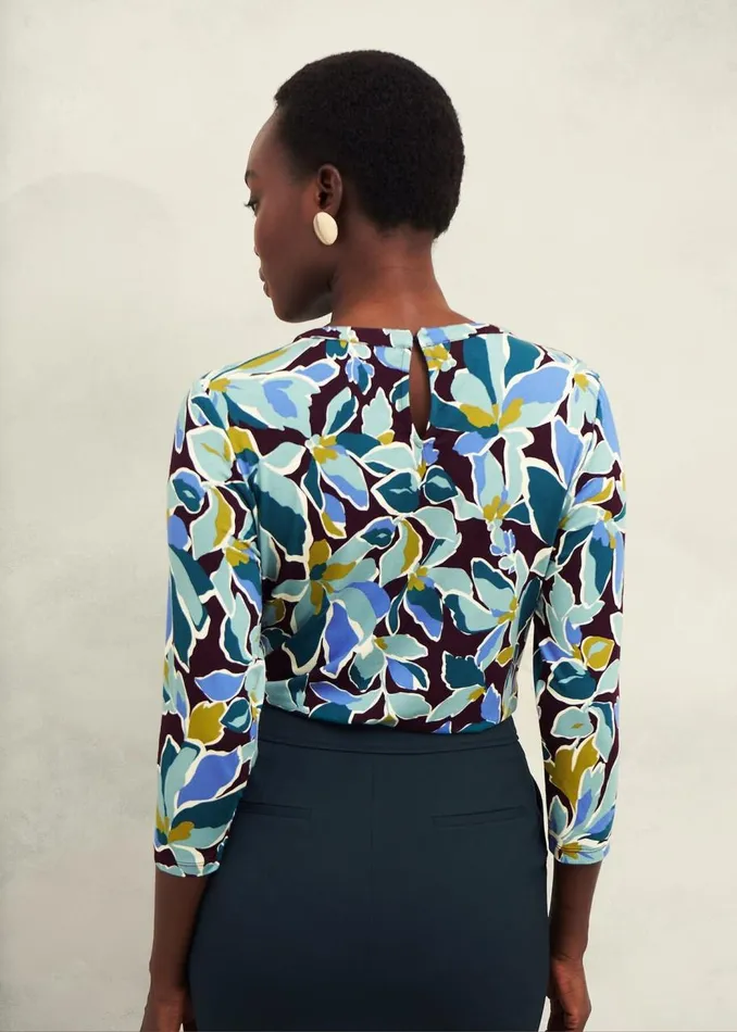 Tops Women HOBBS Julia Printed Top Malbec Multi